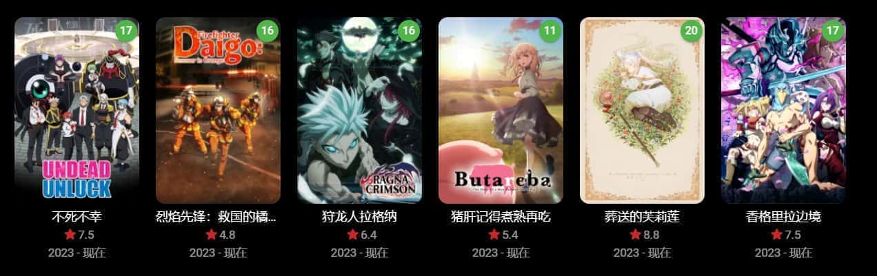 2023年冬季未完结动漫